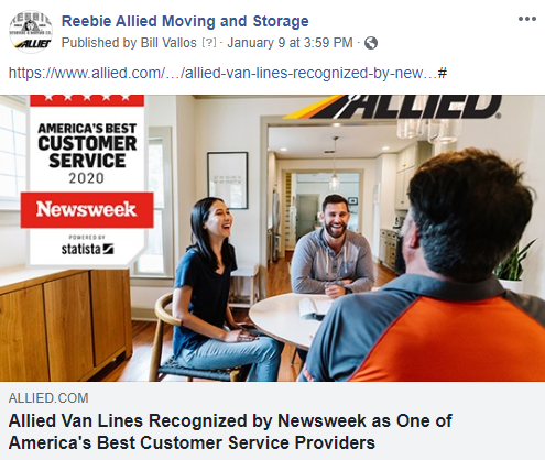 Allied Van Lines recognized by Newsweek