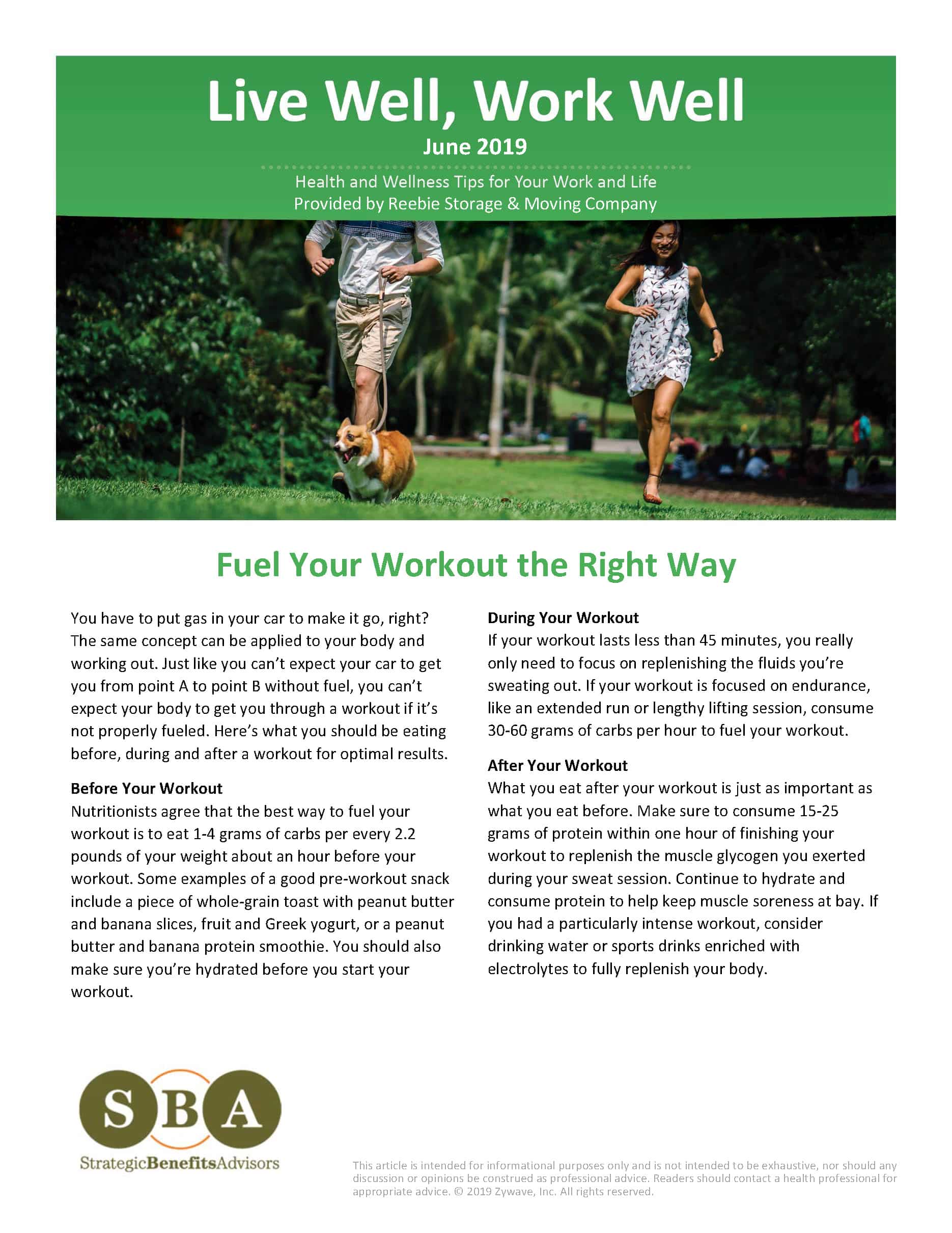 Live Well Work Well June 2019, page 1
