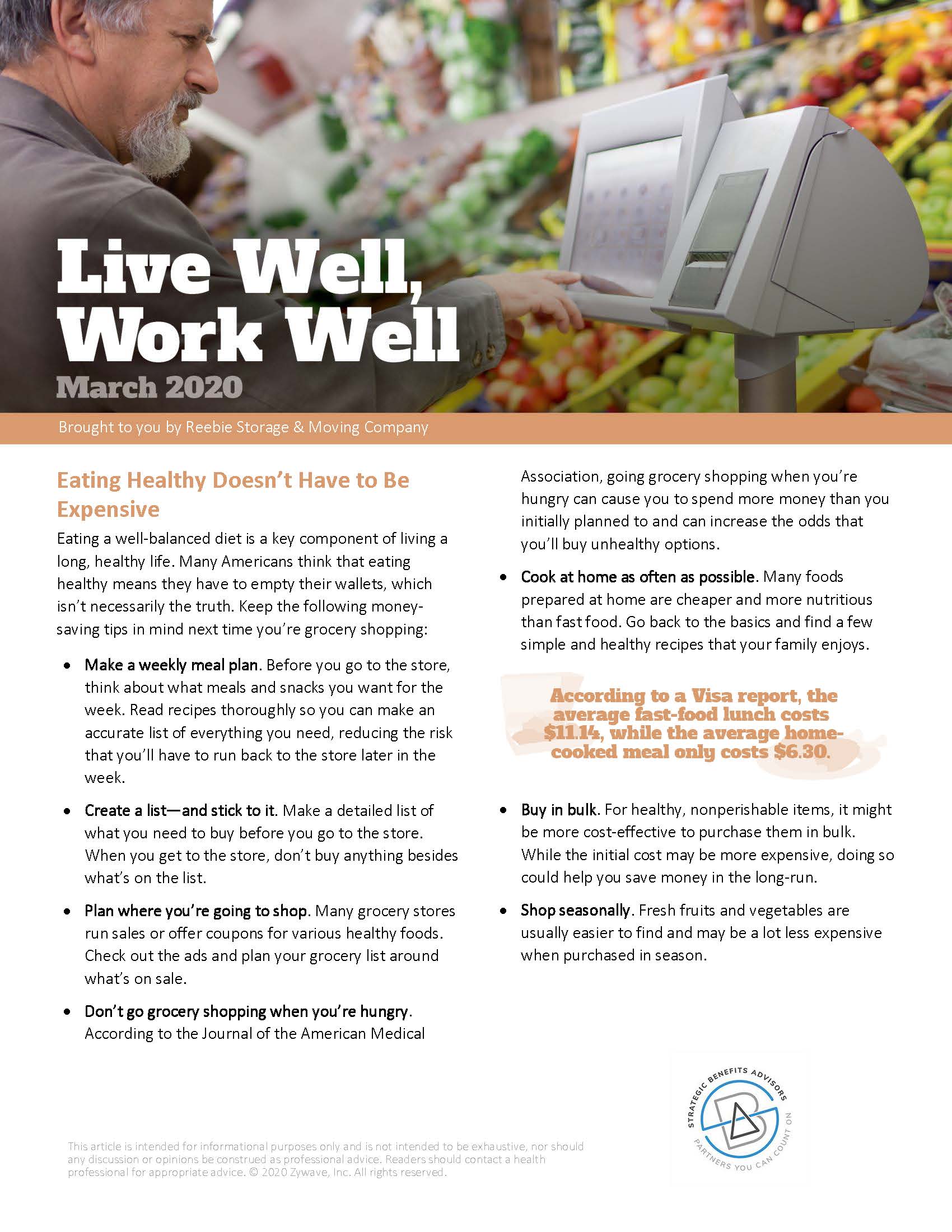 Live Well Work Well March 2020, page 1