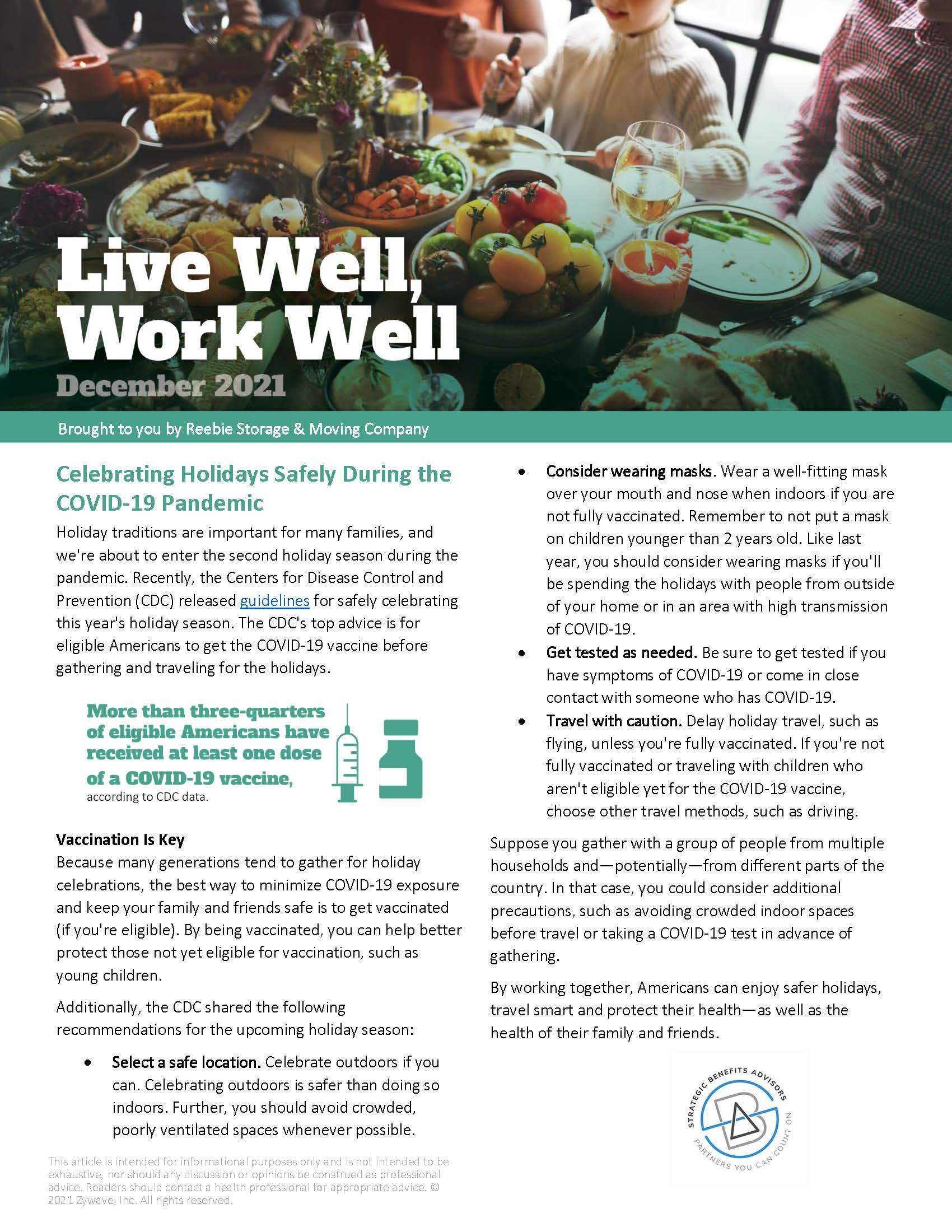 Live Well Work Well December 2021, page 1