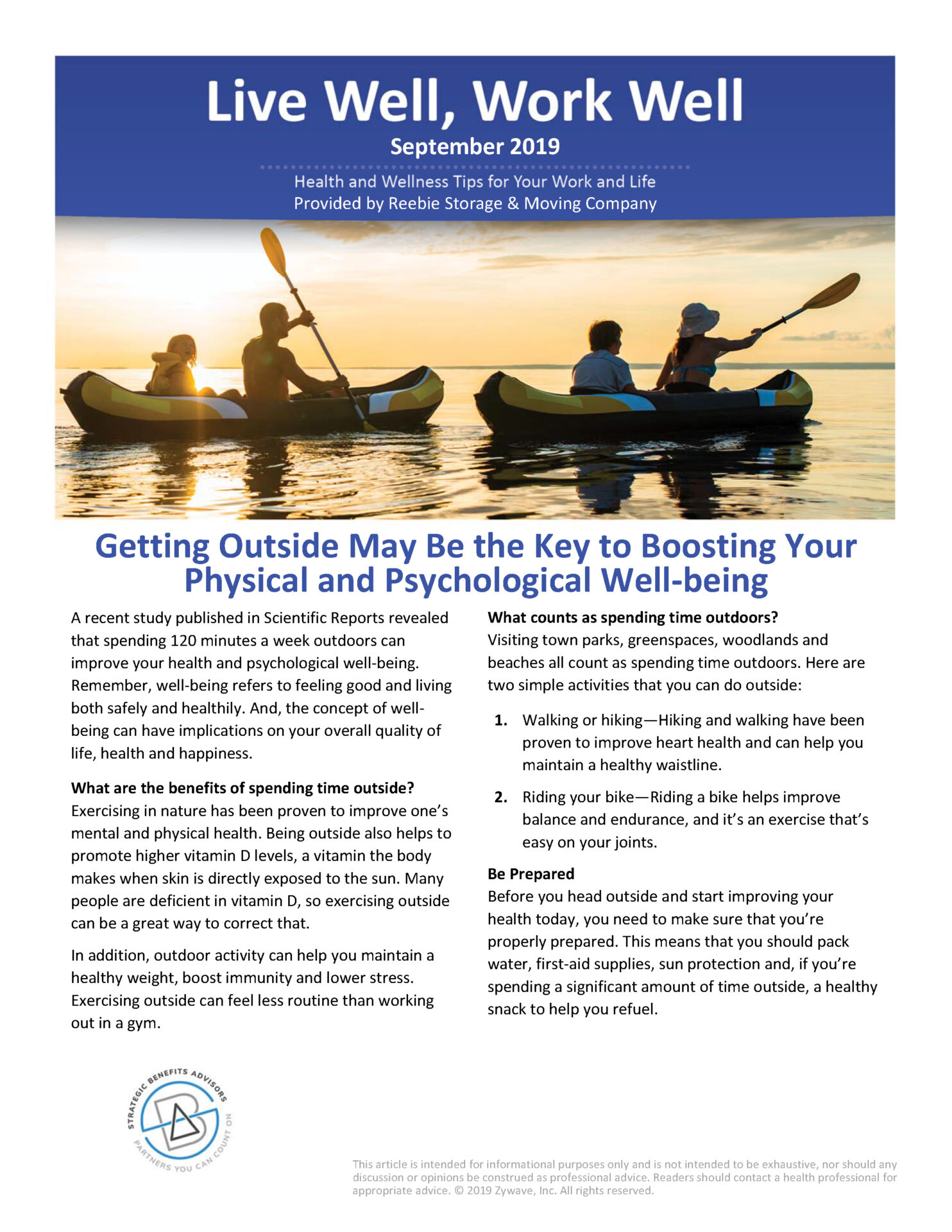 Live Well Work Well September 2019, page 1