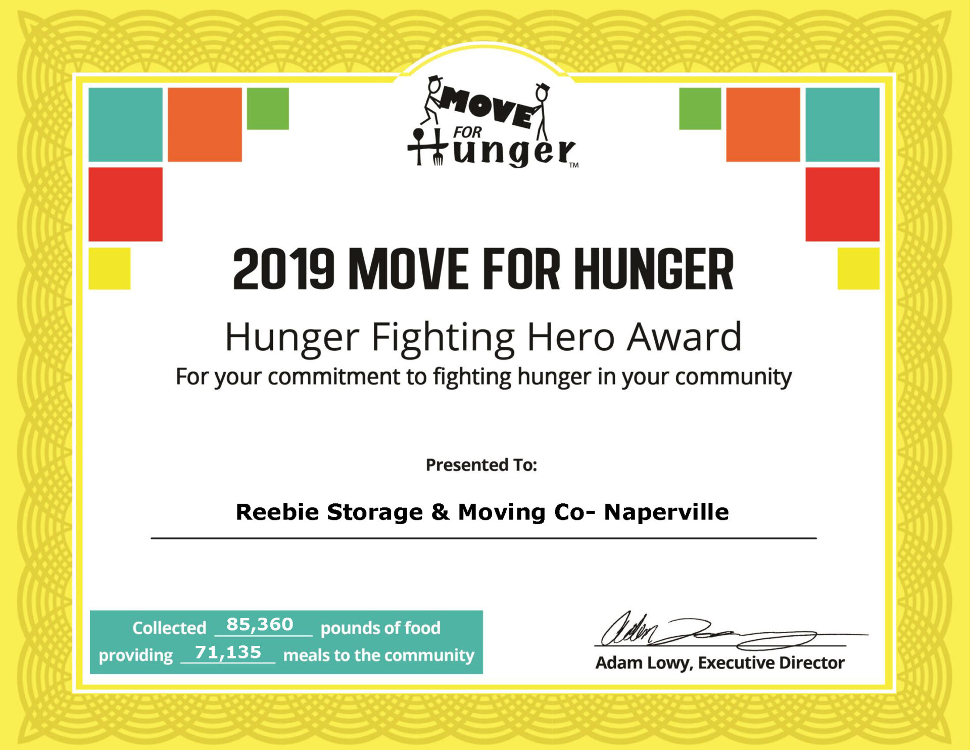 Move for Hunger drive